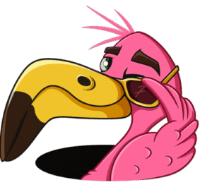 20250904 1055 flamingo peeking out remix 01k4aketjqfzgv7xa9spnw00pf